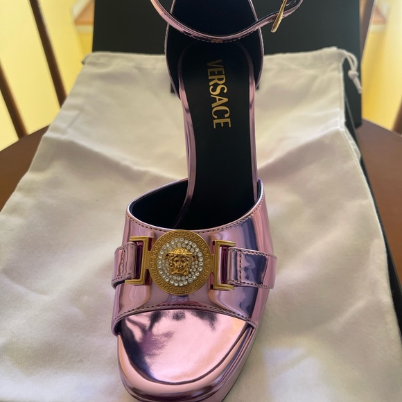 Versace Shoes - New Versace Lilac Crystal Embellished Sandals